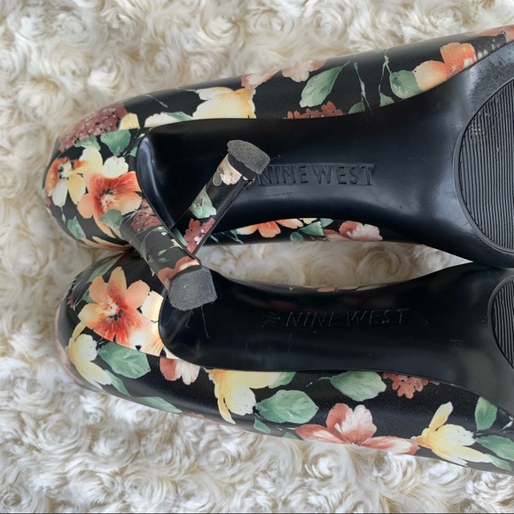 Sold!Nine west floral Heels pumps - Picture 10 of 11